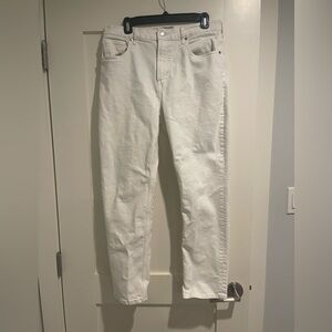 Everlane White Straight High Rise Jeans